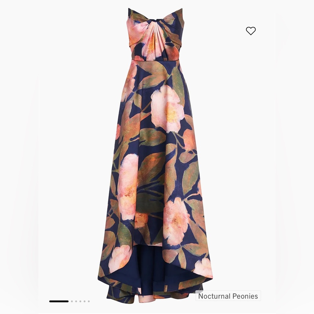 Theia Emilia Strapless Mikado Gown. Size 2